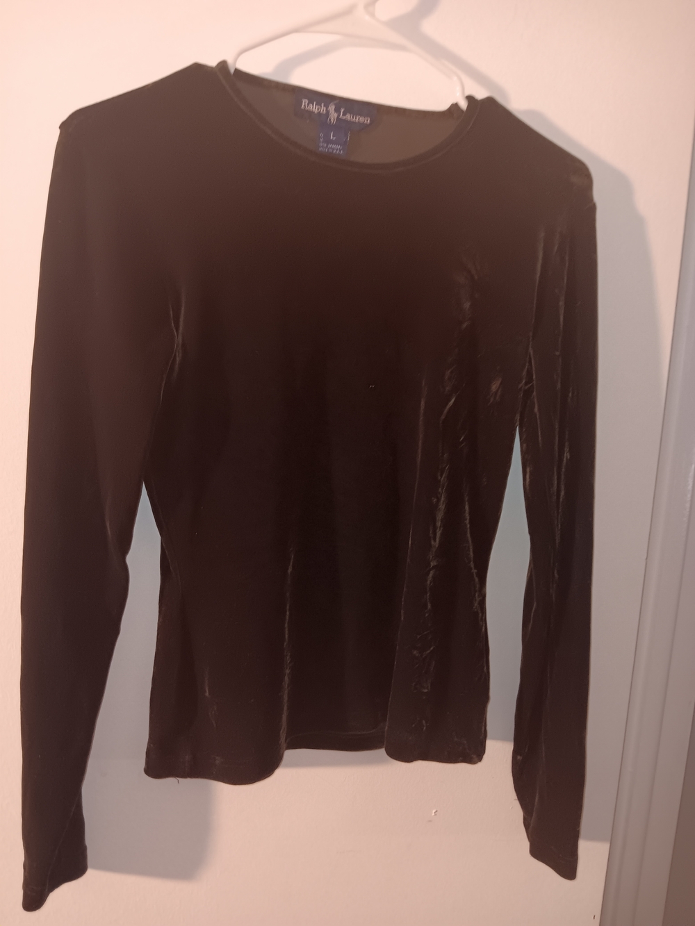 Ralph Lauren Black Long Sleeve Crewneck Top
